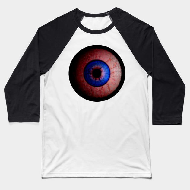 Pink  Eyeball Jewel Baseball T-Shirt by crunchysqueak